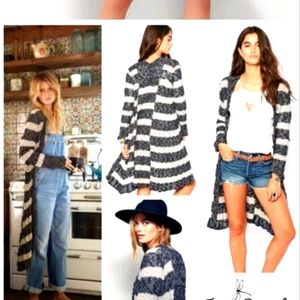 Free People Striped Lavender n 🟣 Purple Duster